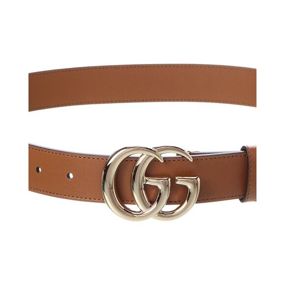 Gucci Gg Marmont Thin Leather Belt, Brown - Picture 2 of 3